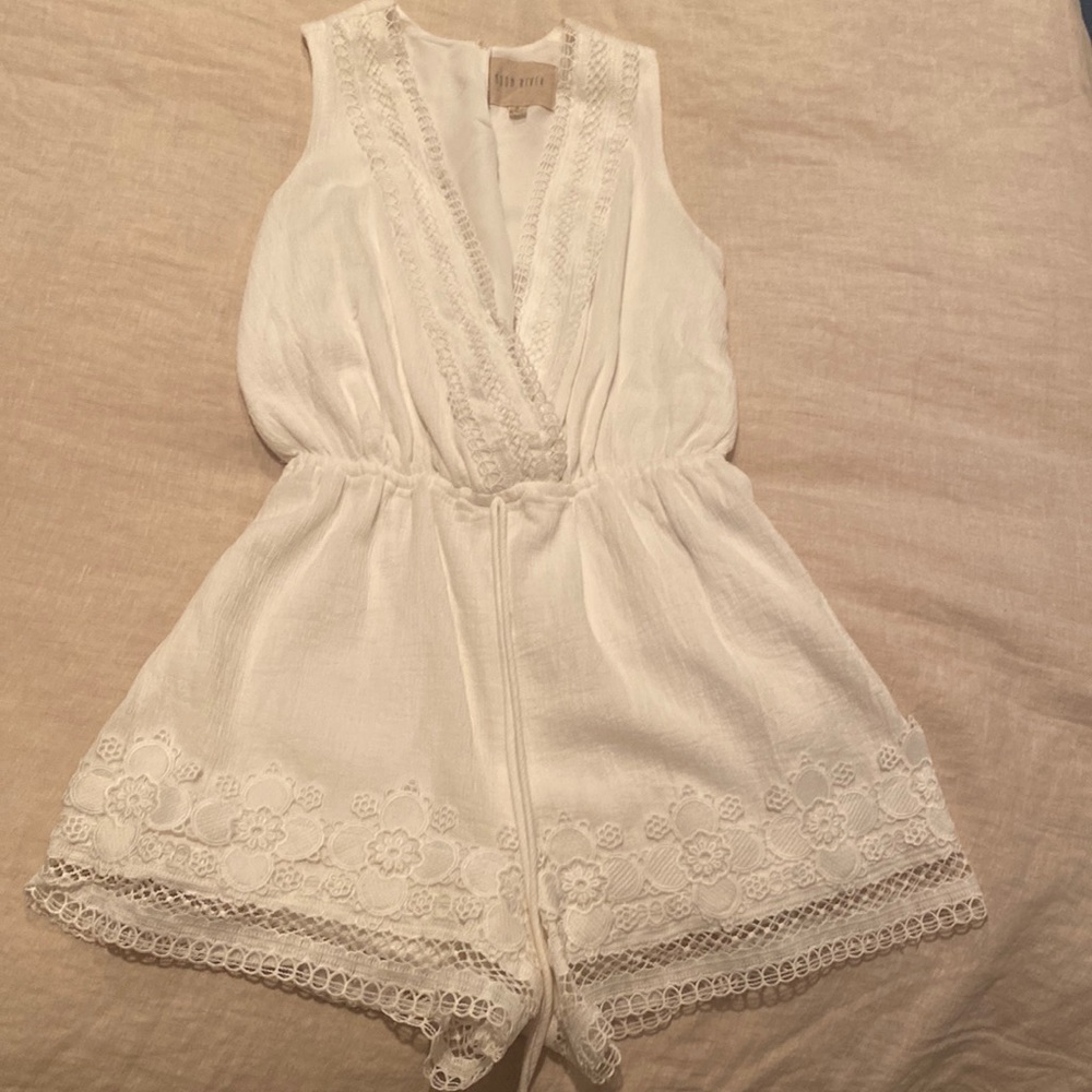 Moon River Soft White Romper